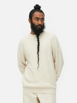 Pullover Und Cardigans|Primark Rundhalspullover Mit Korbstruktur Ecrufarben