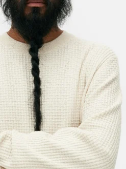 Pullover Und Cardigans|Primark Rundhalspullover Mit Korbstruktur Ecrufarben