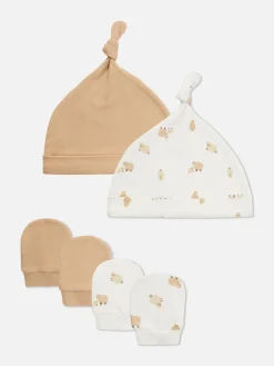 Mützen Und Handschuhe|Primark Schafsmütze Und Fäustlinge Im Set, 2er-Pack Taupefarben