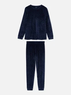 Schlafanzüge|Primark Schlafanzug Aus Minkystoff Marineblau