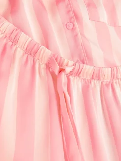 Schlafanzüge|Primark Schlafanzug Aus Satin Mit Top Und Shorts Hellrosa