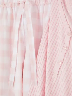 Schlafanzüge|Primark Schlafanzug Mit Henly-Top Und Gemusterter Hose Hellrosa