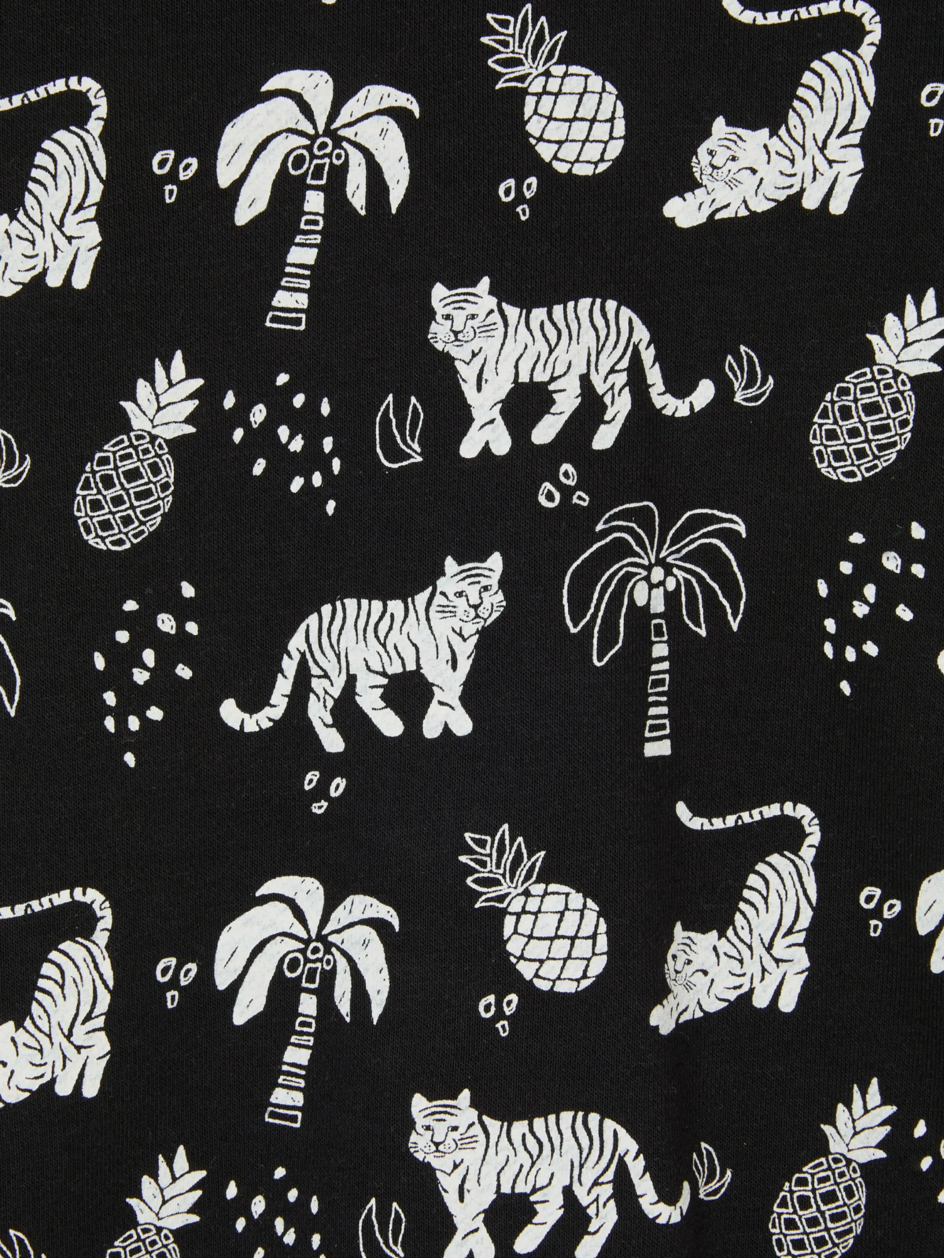 Sets Und Outfits|Primark Schlafanzug Mit Tiermotiven Schwarz