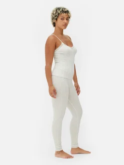 Schlafanzüge|Primark Schlafanzug Mit Trägertop Und Leggings Hellbeige