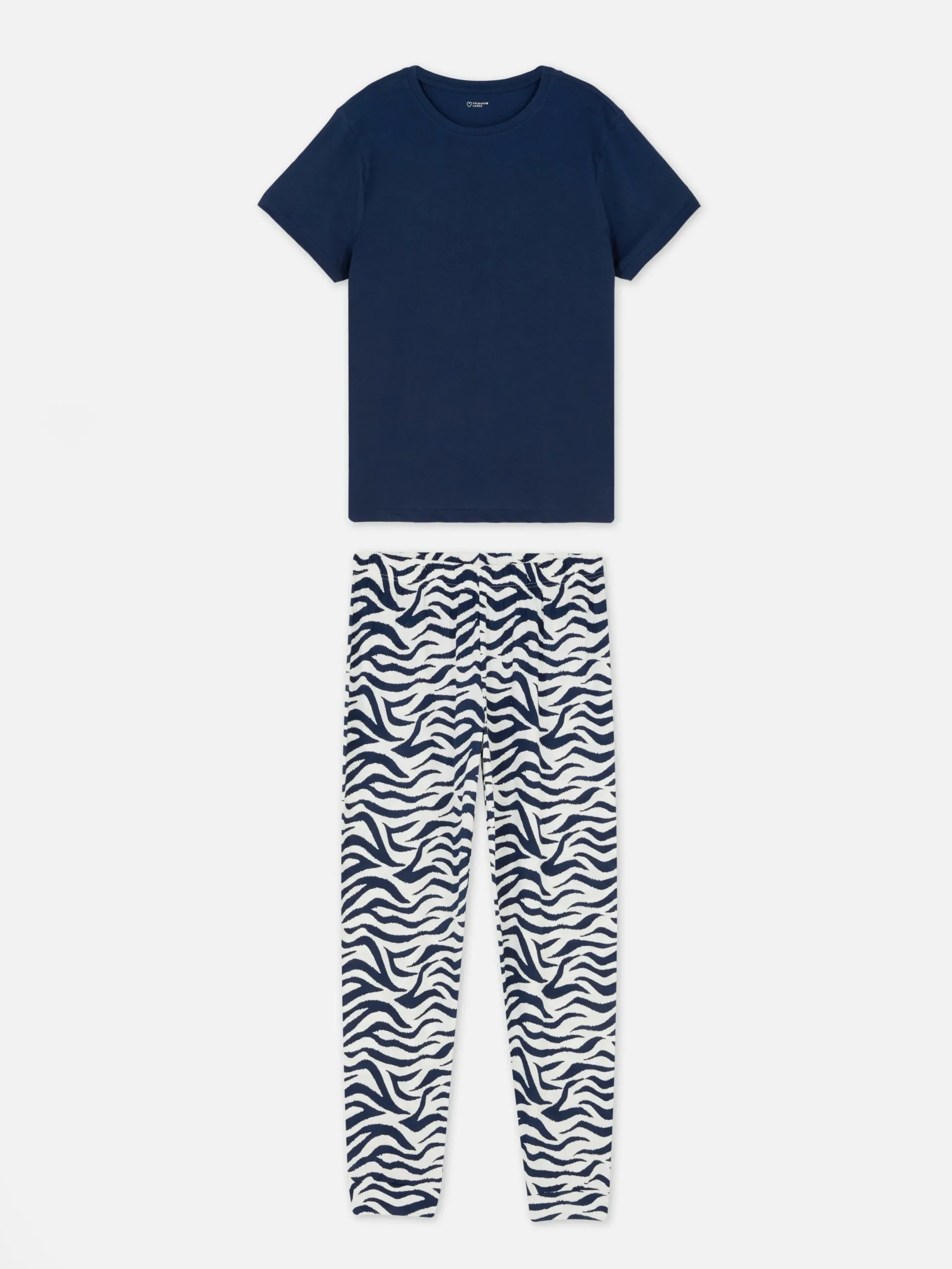 Schlafanzüge|Primark Schlafanzug Mit T-Shirt Und Jogginghose Marineblau