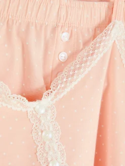 Schlafanzüge|Primark Schlafanzug-Trägertop Und Shorts Mit Spitzenbesatz Rosa