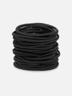 Haarschmuck|Primark Schmale Haargummis, 60er-Pack Schwarz
