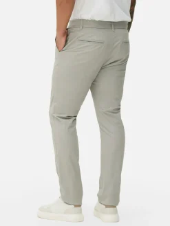 Hosen|Primark Schmale Stretch-Chinohose Hellgrau