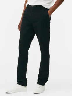 Hosen|Primark Schmale Stretch-Chinohose Schwarz