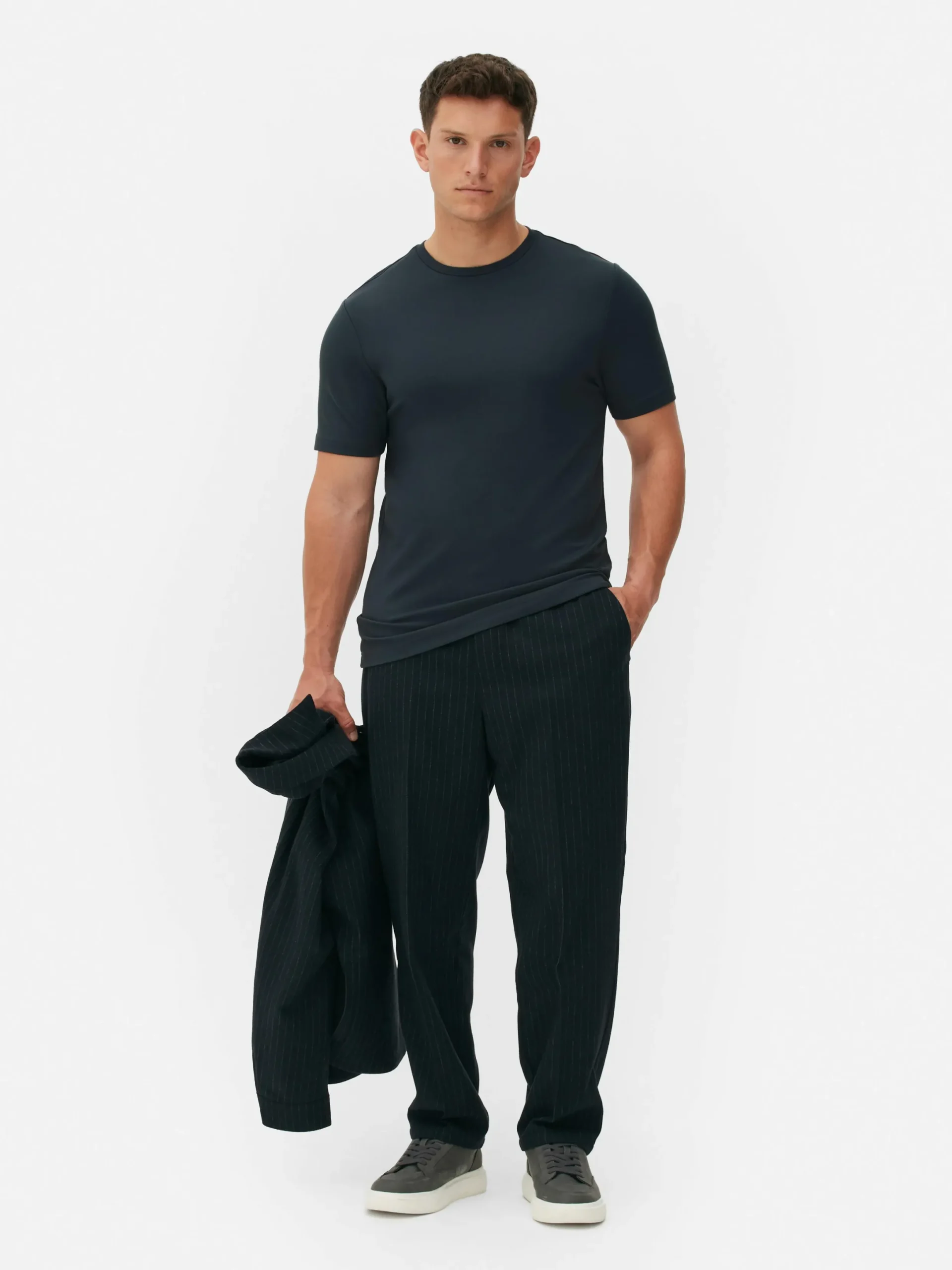 Tops Und T-Shirts|Primark Schmales „Kem“ T-Shirt Marineblau
