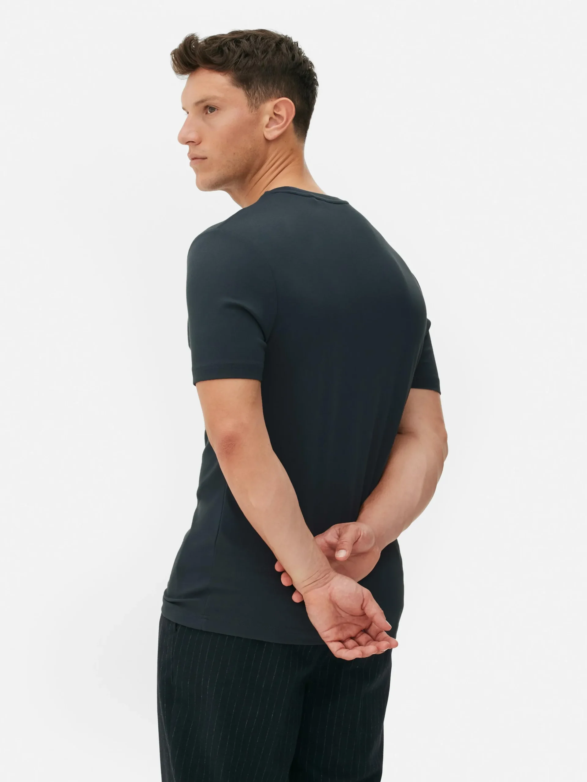Tops Und T-Shirts|Primark Schmales „Kem“ T-Shirt Marineblau