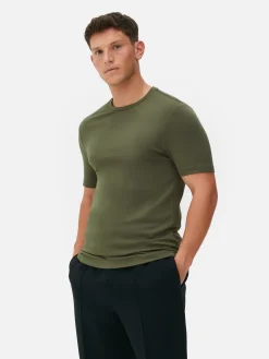 Tops Und T-Shirts|Primark Schmales „Kem“ T-Shirt Khakifarben