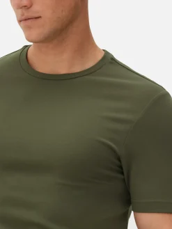 Tops Und T-Shirts|Primark Schmales „Kem“ T-Shirt Khakifarben