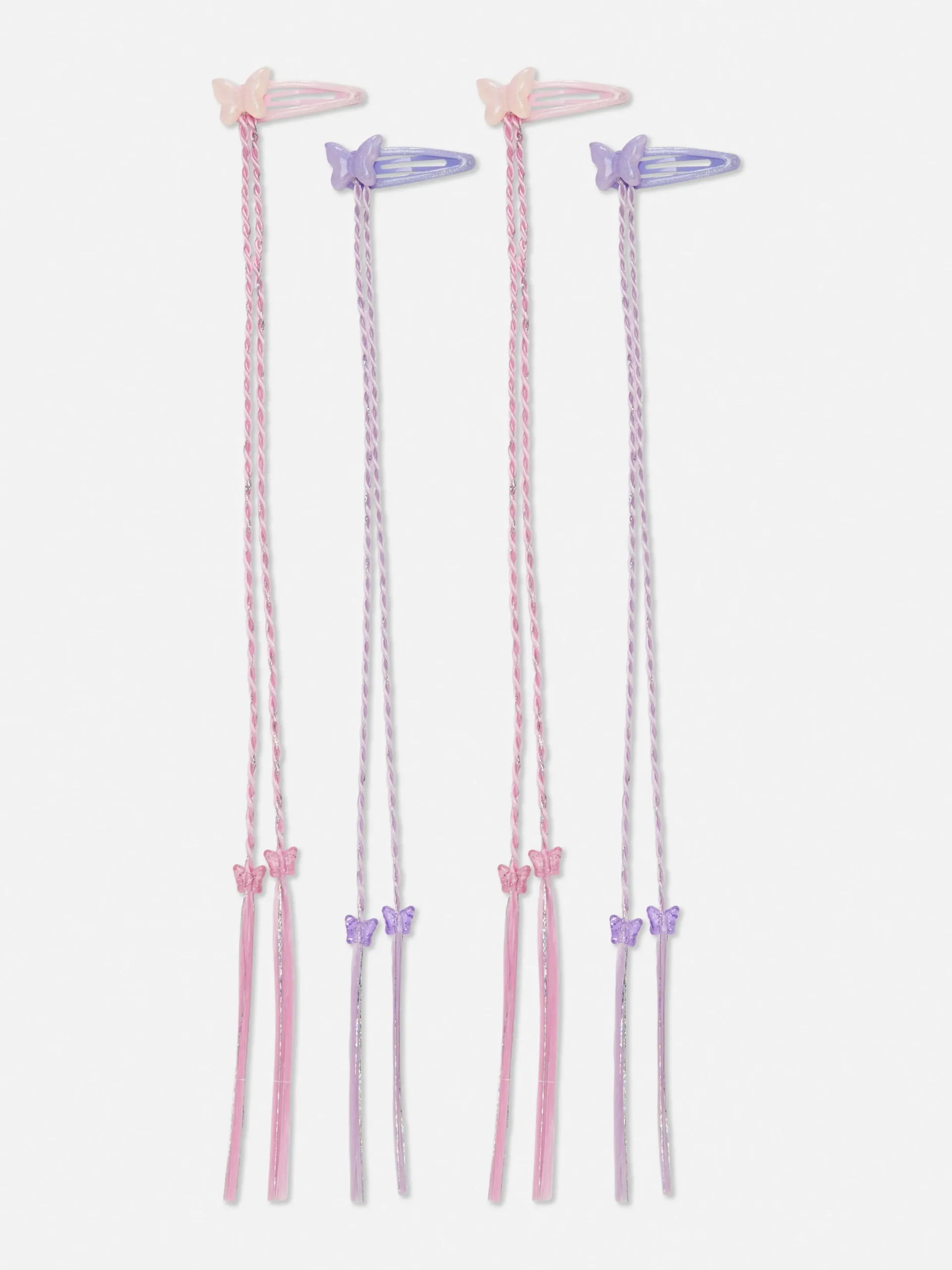 Haarschmuck|Primark Schmetterlings-Haarspangen Mit Zopf, 4er-Pack Multi