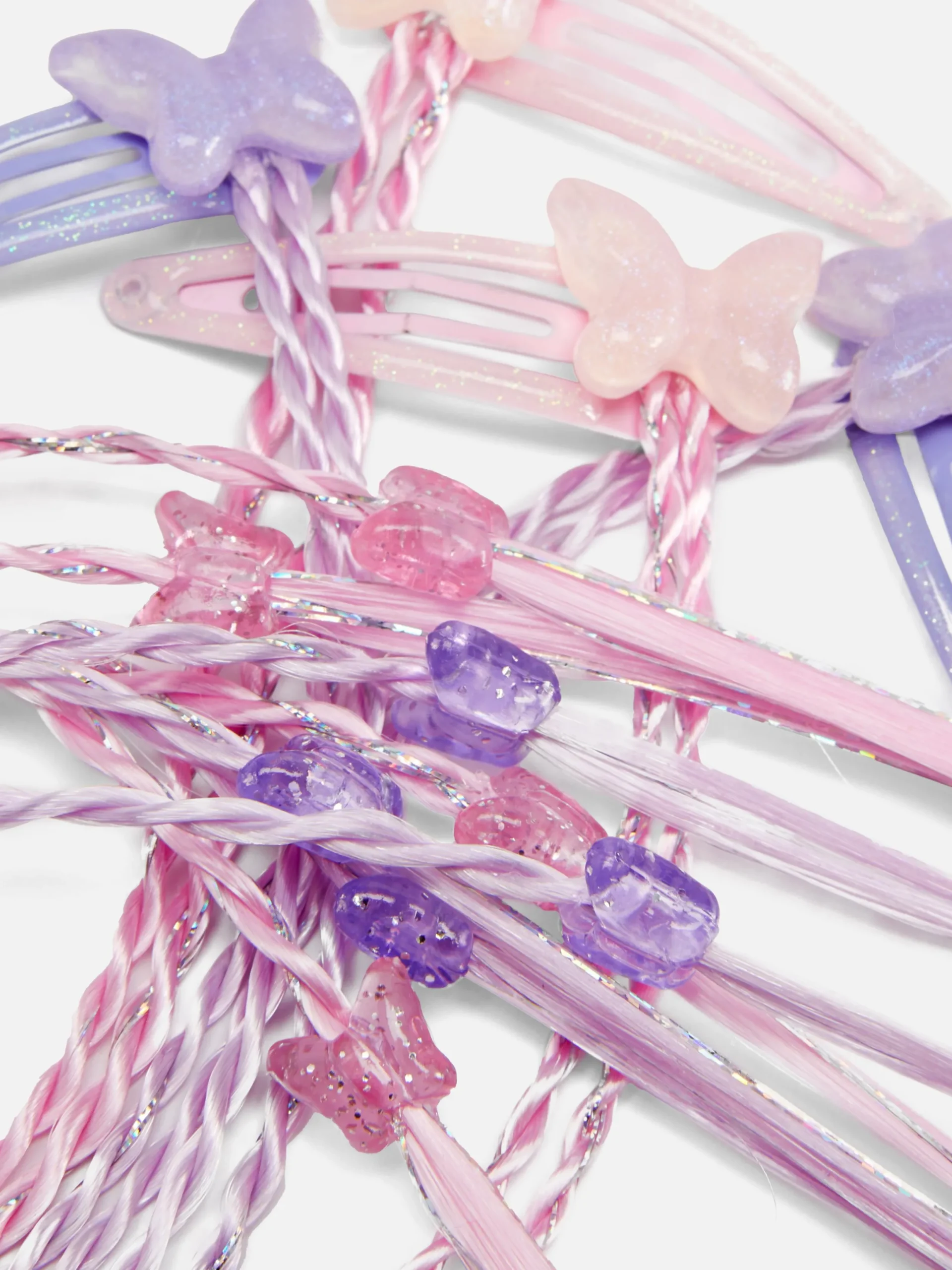 Haarschmuck|Primark Schmetterlings-Haarspangen Mit Zopf, 4er-Pack Multi