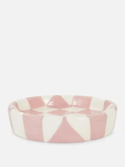Ornamente|Primark Schmuckablage Mit Karomuster Hellrosa