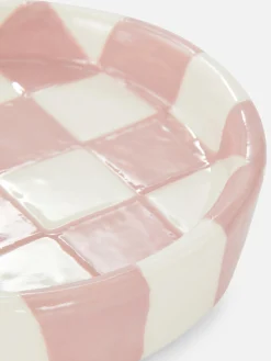 Ornamente|Primark Schmuckablage Mit Karomuster Hellrosa