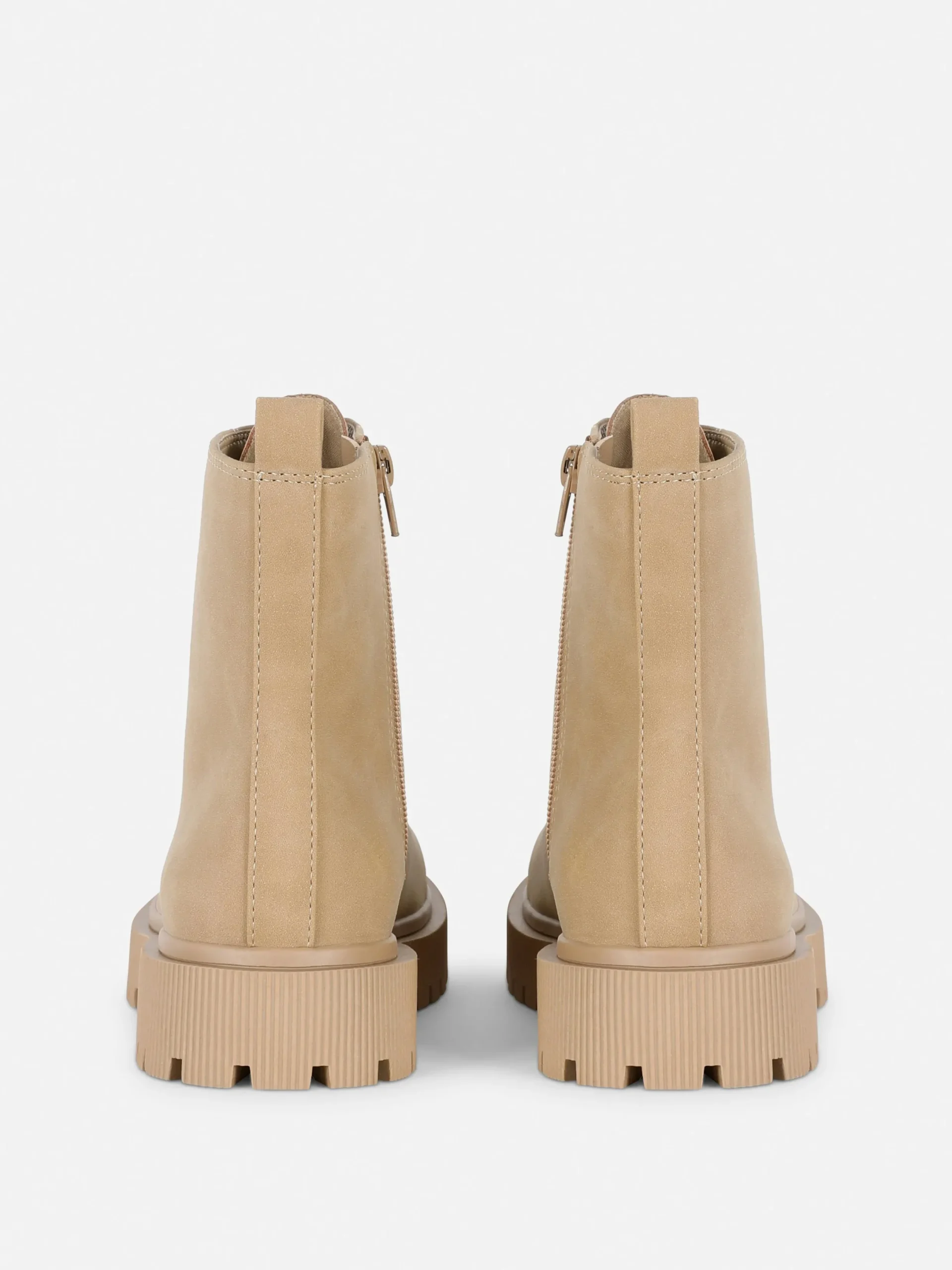 Stiefel Und Gummistiefel|Primark Schnürstiefel In Wildleder-Optik Sandfarben