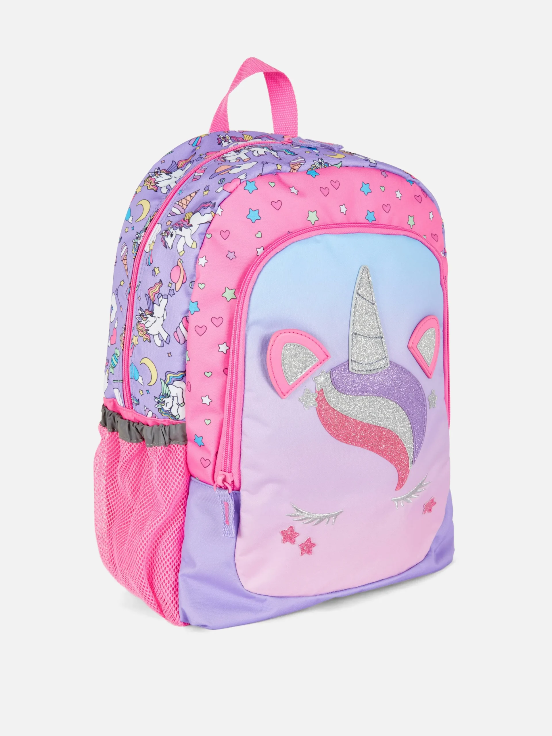Taschen|Primark Schulrucksack Mit 3D-Einhorn-Design Rosa