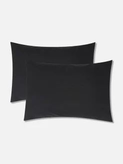 Halloween-Deko Und Süßigkeiten|Halloween Alle|Primark e Essential-Kopfkissenbezüge, 2er-Pack Schwarz