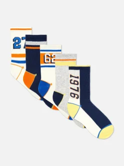 Socken|Primark Söckchen Mit College-Print, 5er-Pack Multi