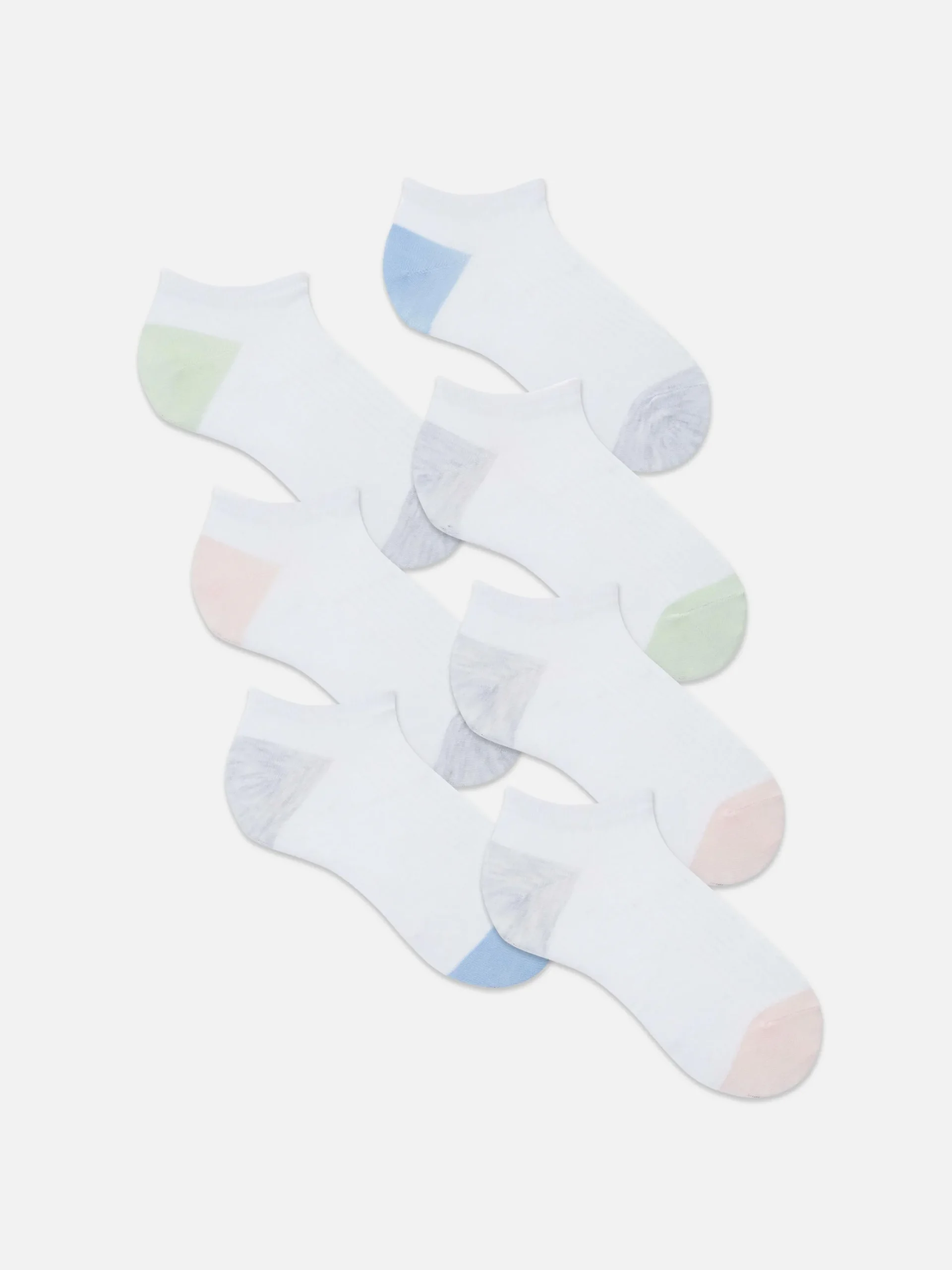 Socken|Primark Söckchen Mit Kontrasteinsatz, 7er-Pack Weiß