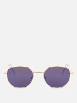 Sonnenbrillen|Primark Sechseckige Sonnenbrille Mit Metallrahmen Blau