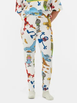 Schlafanzughosen|Primark „Sesamstraße“ Schlafanzugleggings Weiß