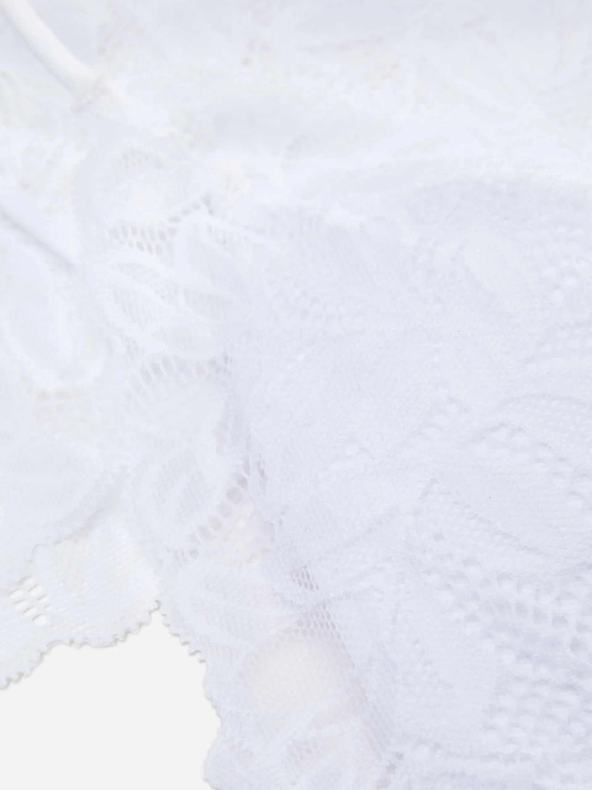 Dessous-Sets|Primark Set Aus Bralette-BH Und Brazil-Slip Mit Durchgehender Spitze Weiß