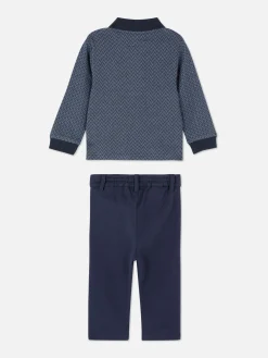 Sets Und Outfits|Primark Set Aus Poloshirt Und Hose Marineblau