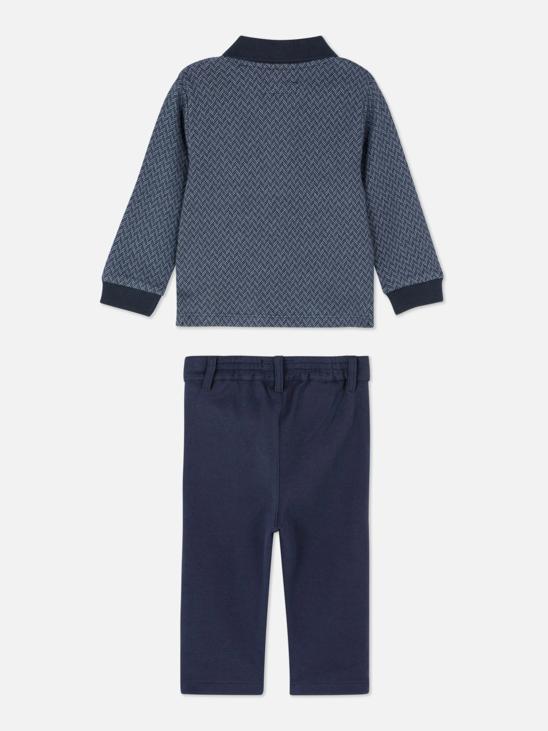 Sets Und Outfits|Primark Set Aus Poloshirt Und Hose Marineblau