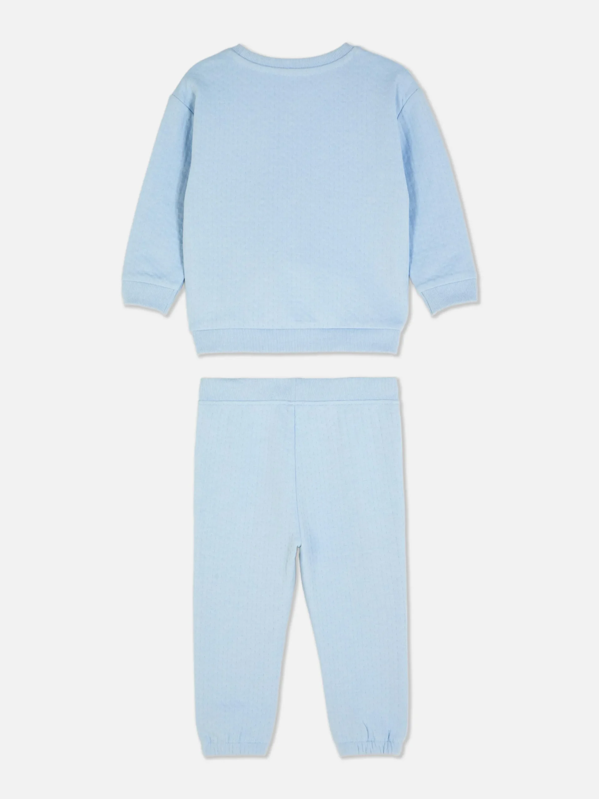 Sets Und Outfits|Primark Set Aus Strukturiertem Sweatshirt Und Jogginghose Blau