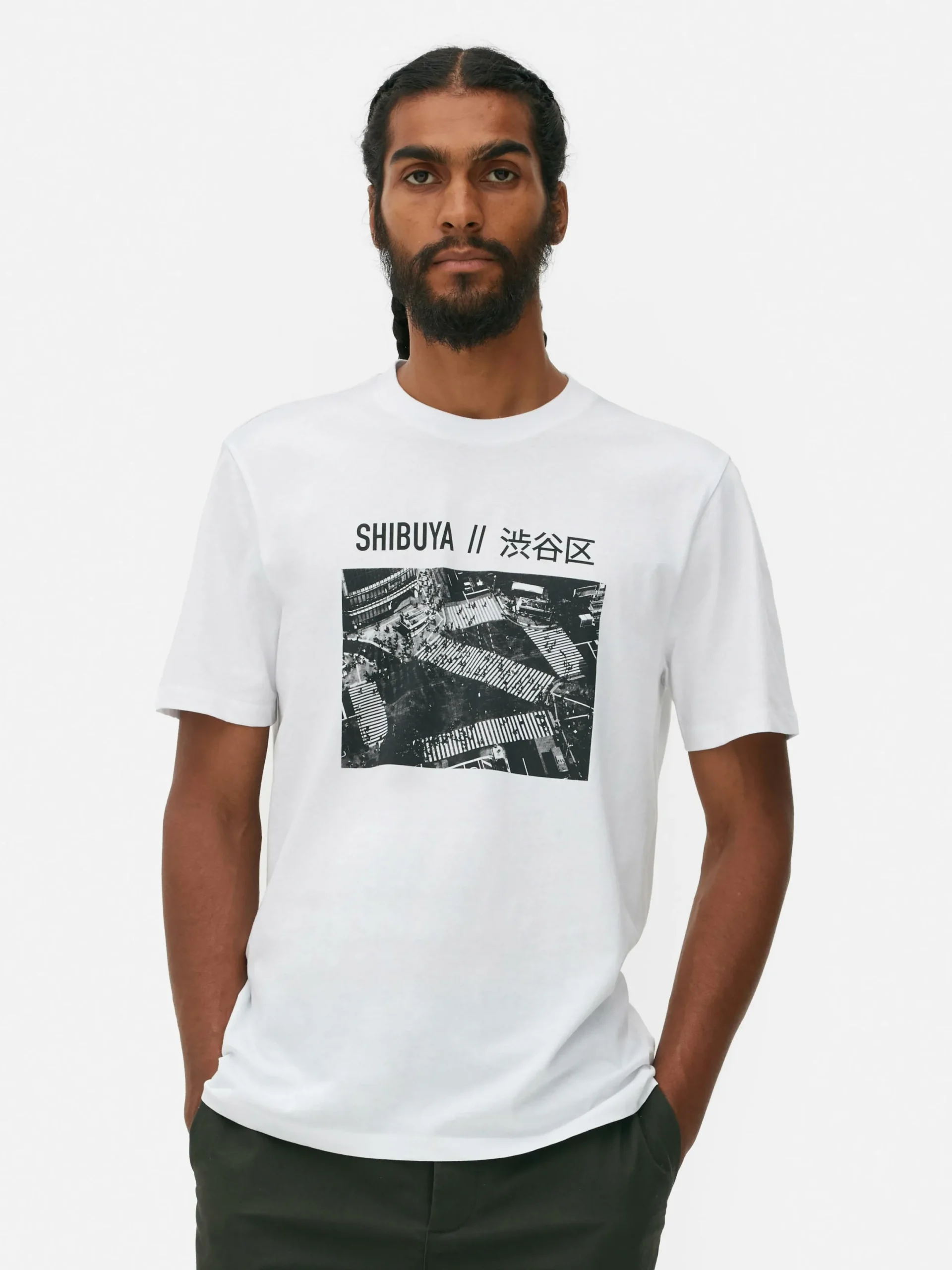 Tops Und T-Shirts|Primark „Shibuya Crossing“ T-Shirt Weiß