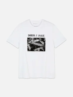 Tops Und T-Shirts|Primark „Shibuya Crossing“ T-Shirt Weiß