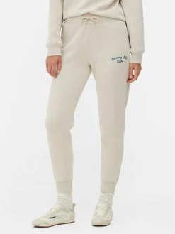 Jogginghosen|Primark Skinny-Fit-Jogginghose Mit Grafik Cremefarben