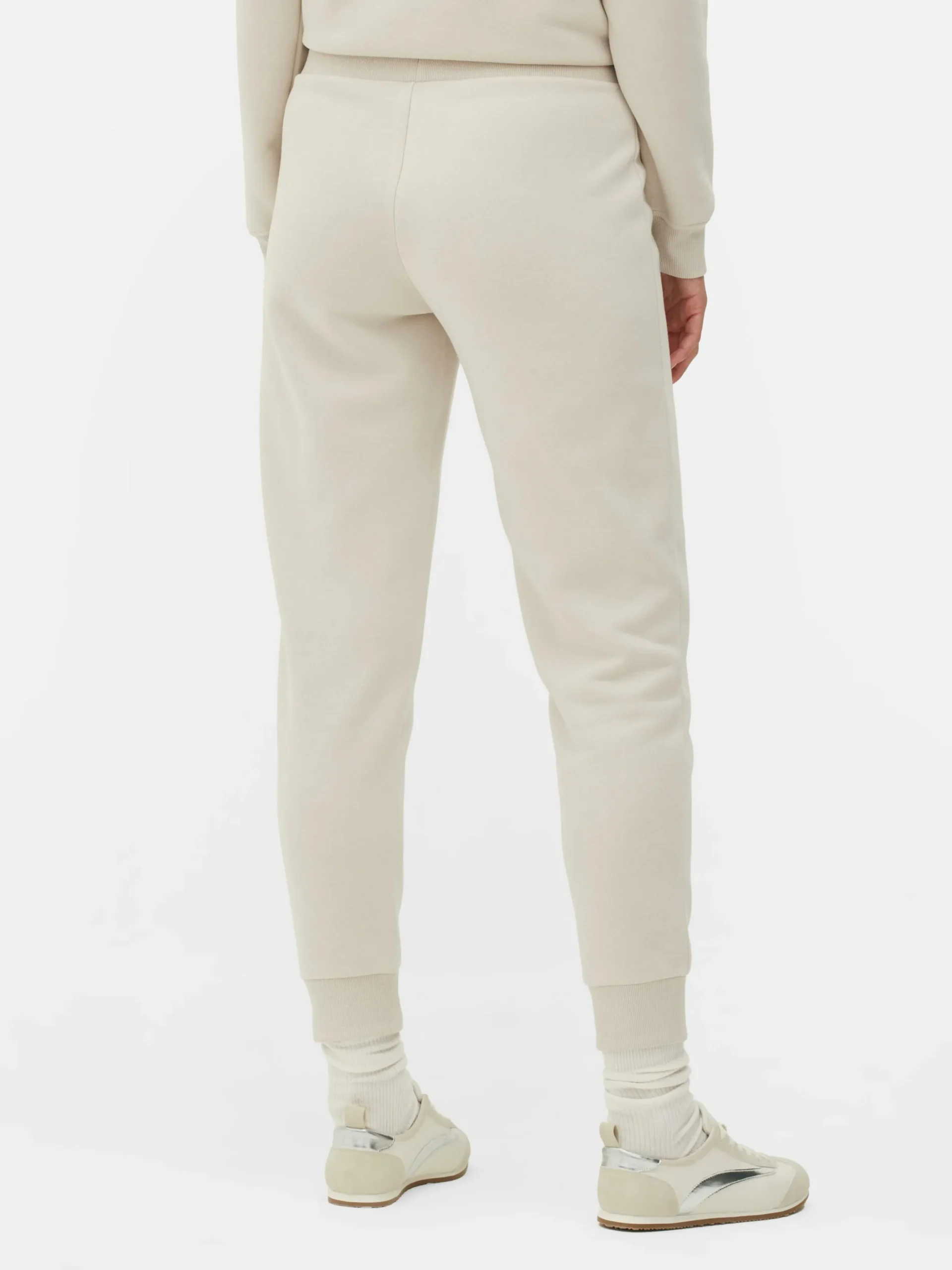 Jogginghosen|Primark Skinny-Fit-Jogginghose Mit Grafik Cremefarben