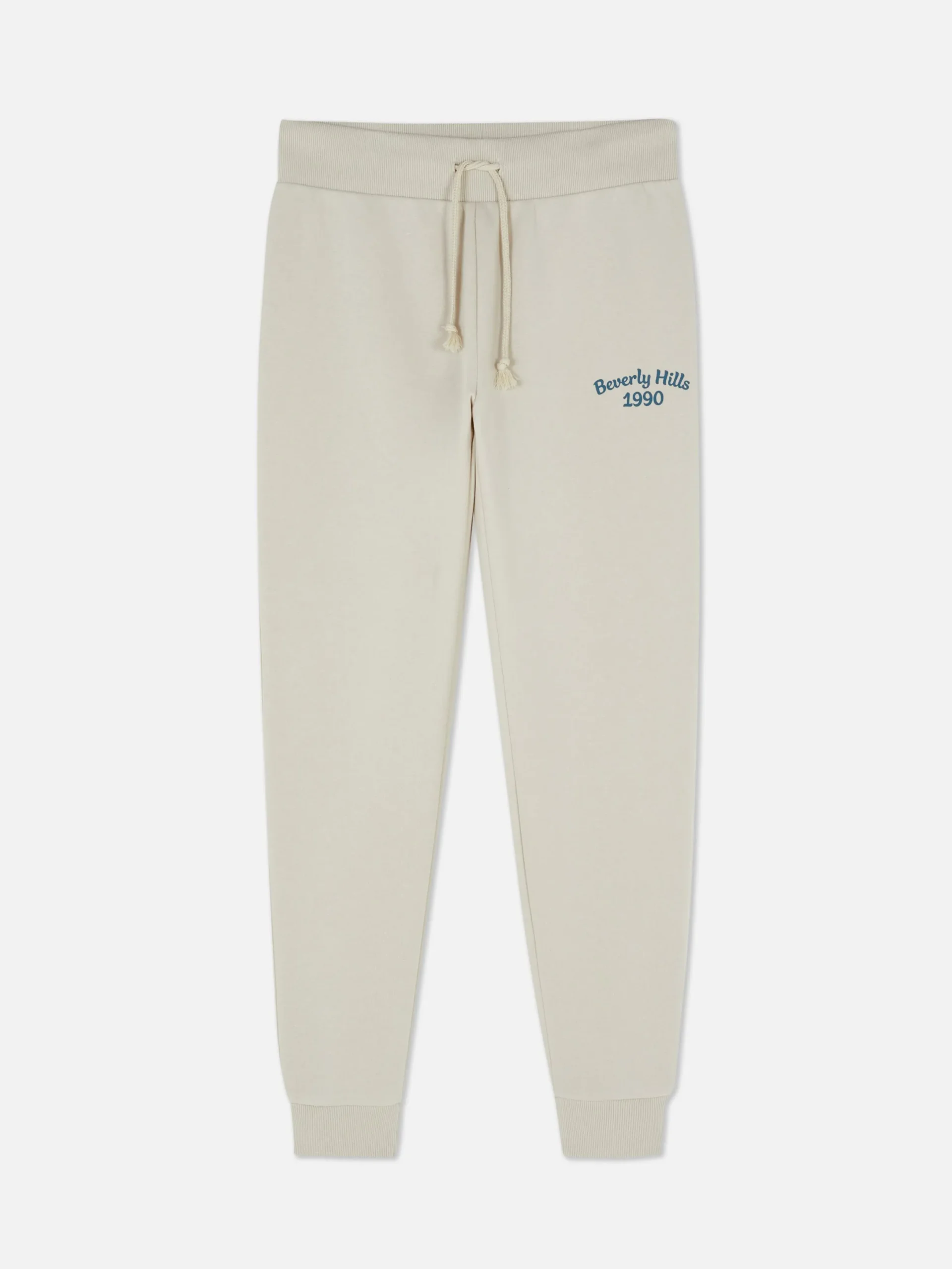 Jogginghosen|Primark Skinny-Fit-Jogginghose Mit Grafik Cremefarben
