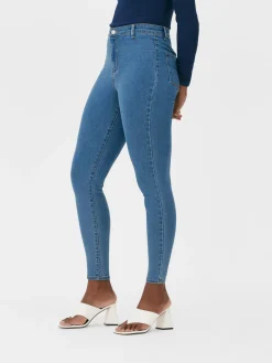 Denim|Jeans|Primark Skinny-Jeans Mit Mittelhohem Bund Mittelblau