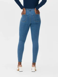 Denim|Jeans|Primark Skinny-Jeans Mit Mittelhohem Bund Mittelblau