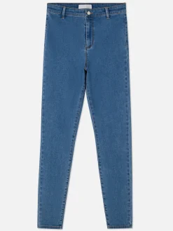 Denim|Jeans|Primark Skinny-Jeans Mit Mittelhohem Bund Mittelblau