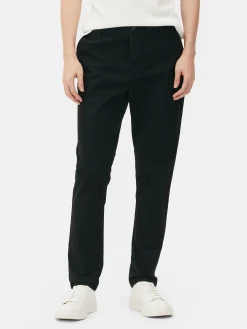 Hosen|Primark Slim Fit Stretch-Chinos Schwarz