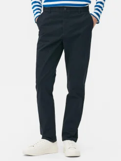 Hosen|Primark Slim Fit Stretch-Chinos Marineblau