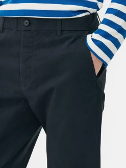 Hosen|Primark Slim Fit Stretch-Chinos Marineblau