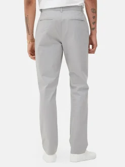 Hosen|Primark Slim-Fit-Chinohose Mit Stretchanteil Hellgrau
