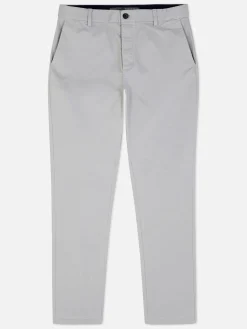 Hosen|Primark Slim-Fit-Chinohose Mit Stretchanteil Hellgrau