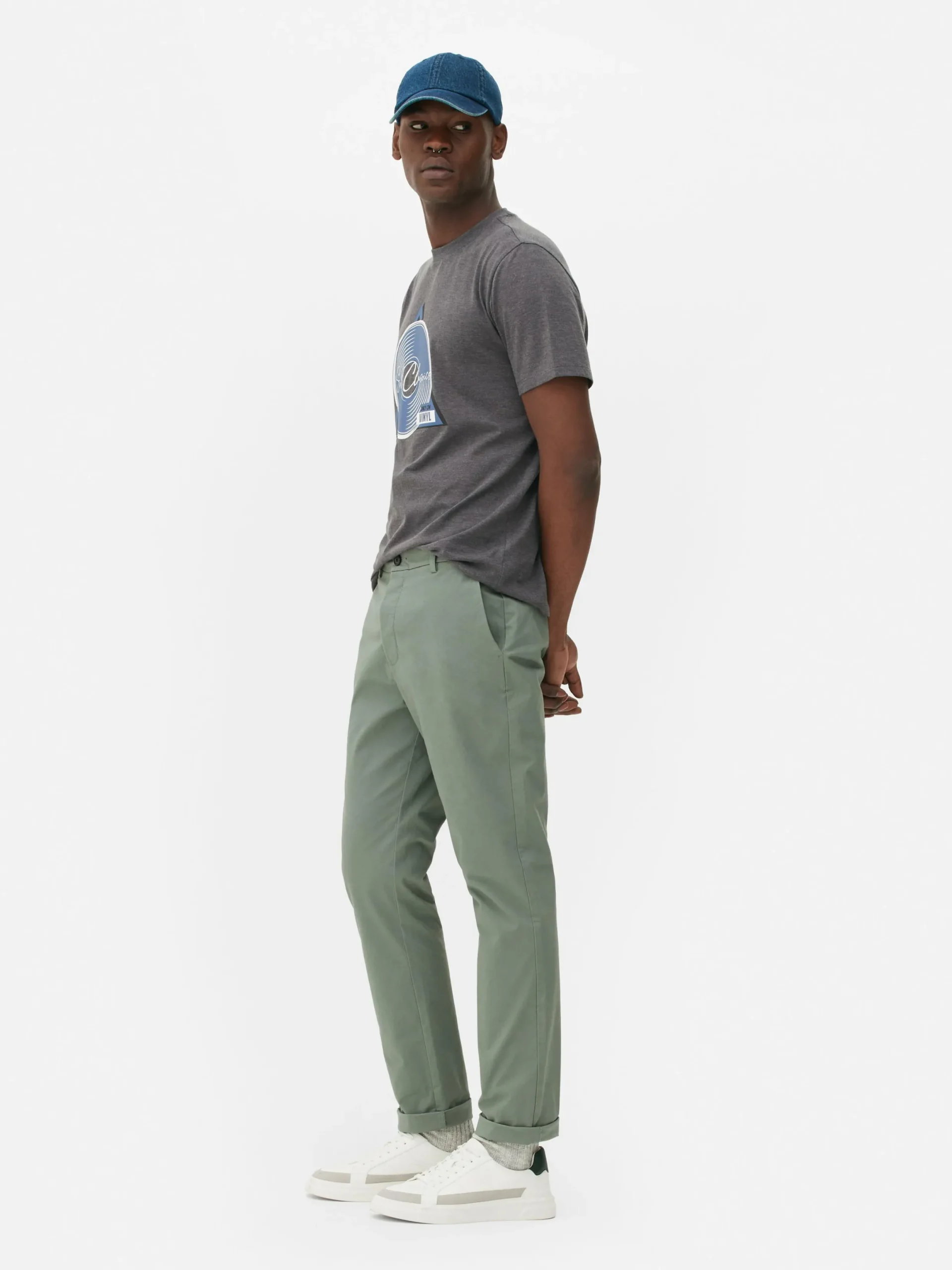 Hosen|Primark Slim-Fit-Chinohose Mit Stretchanteil Hellgrün