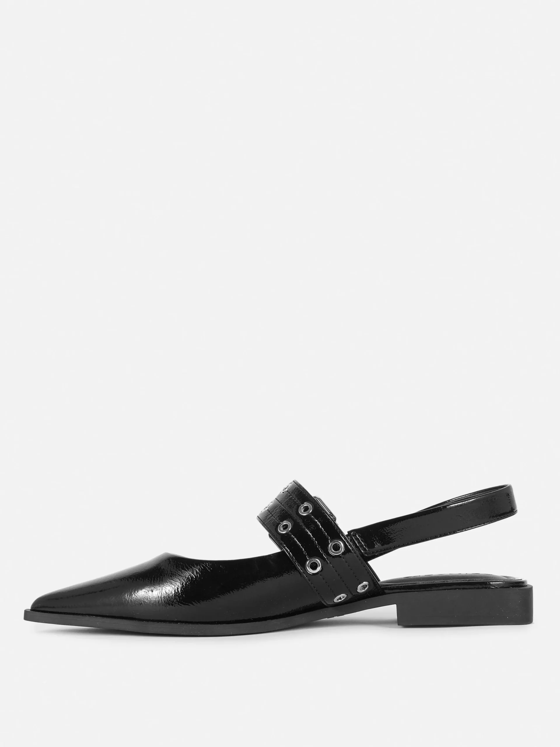 Flache Schuhe|Primark Slingback-Ballerinas Mit Schnalle Schwarz
