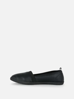 Sneakers|Primark Slip-On-Schuhe Aus Kunstleder Schwarz