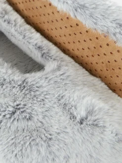 Loungewear|Primark Slipper Aus Kunstpelz Grau