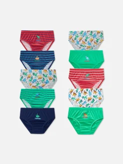 Unterwäsche|Primark Slips Mit Dinosaurier-Grafik, 10er-Pack Multi